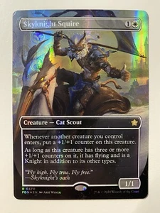 Skyknight Squire (0370) *LÁMINA DE MANÁ* Fundaciones sin bordes 2024 MTG FDN CASI NUEVO/COMO NUEVO - Imagen 1 de 11