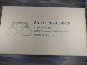 Bathroom Light Fixtures, 2 Light Oil Rubbed Bronze Vanity Light, Vintage Wall Sc - Picture 1 of 2