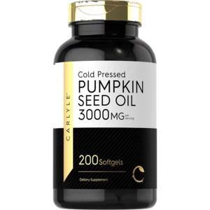 Pumpkin Seed Oil | 3000 mg | 200 Softgels | Cold Pressed | by Carlyle - Picture 1 of 7