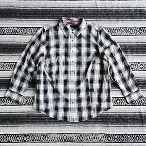 NWT Talbots Plus Sz 18W Non-Iron Long Sleeve Button Down Shirt Black Red Plaid - Picture 1 of 18