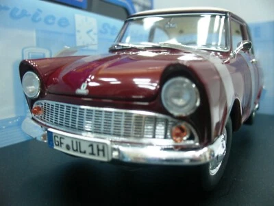 WOW EXTREMADAMENTE RARO Audi DKW Junior 1959 granate rojo blanco 1:18 Revell-Auto Art Foto 1 de 2