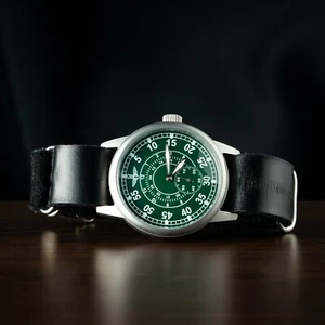 Mens ZIM Pobeda Pilot Watch 1990s Vintage Mechanical Soviet Aviation Wristwatch - Picture 1 of 6