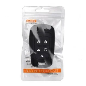 Silicone Key Cover Case Fob For Chevrolet Cruze Camaro Equinox GMC Terrain Black - Picture 1 of 5