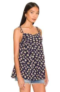 FREE PEOPLE LONGTOP TOP BINDEBÄNDER BLAU BEIGE GR S NEU 129,- EURO - Bild 1 von 11