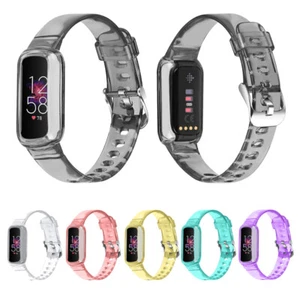 Clear TPU Silicone Sports Watch Wrist Band Strap Replacement for Fitbit Luxe - Picture 1 of 42