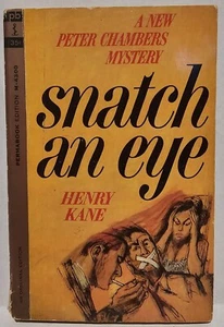 VTG Pulp Snatch an Eye 1964 1st Printing Paperback Book Mystery by Henry Kane VG - Picture 1 of 6