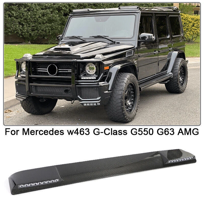 Alerón de techo delantero de fibra de carbono para Mercedes w463 Clase G G550 G63 2004-2018 Foto 1 de 4