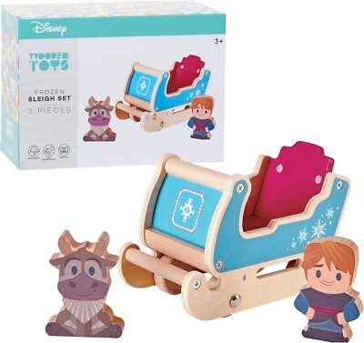 Juego de trineo de madera Disney Frozen con 2 figuras de Just Play - Edades 2+ Nuevo Foto 1 de 2