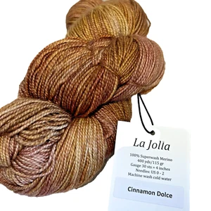 Baah Yarn La Jolla 100% Superwash Merino Wool 400 yds 115 gms Cinnamon Dolce - Picture 1 of 3