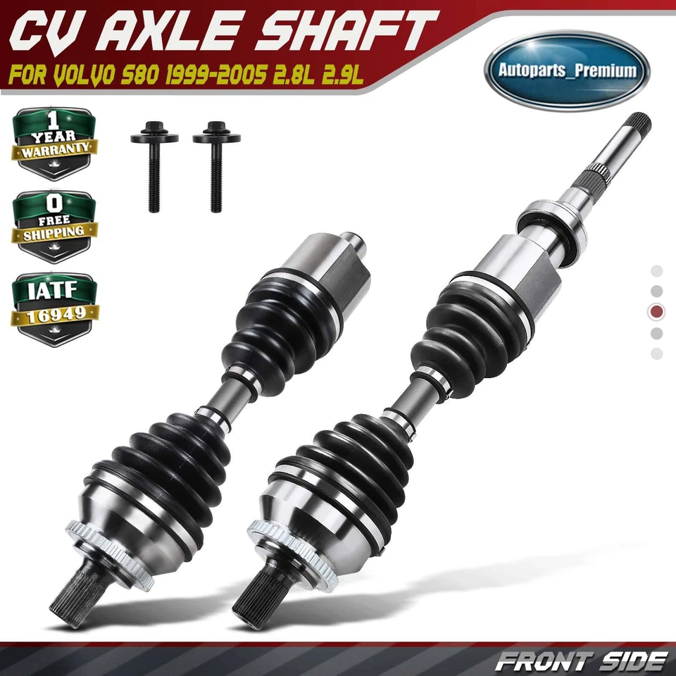 2x Conjunto de eje CV delantero izquierdo y derecho para Volvo S80 1999-2005 L6 2,8 L L6 2,9 L Foto 1 de 4