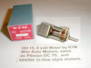 In-Line Motor 5 Pole Armature 8 Volt KTM Slot Car DH-15 Vintage w/Box 1960 NOS - Picture 1 of 12