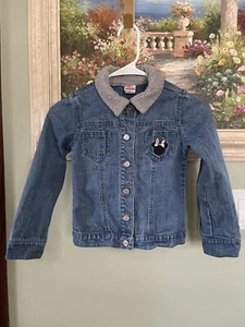 Disney Minnie Girls Jeans Jacket Size 6X Used - Picture 1 of 10