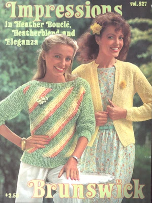 Impressions Knitting Knit Crochet Pattern Booklet Brunswick 827  - Image 1 of 4