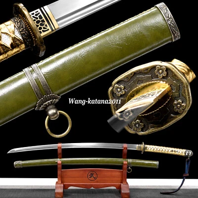 Espada samurai afilada hecha a mano Katana militar tipo 98 japonés 40"" nueva Foto 1 de 4