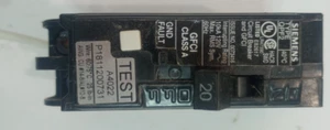 ONE Good Used Siemens 20 Amp 1-Pole Type QPF2 GFCI Circuit Breaker - Picture 1 of 8