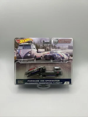 Серебристый пикап Porsche 356 Speedster и VW T1 Hot Wheels Team Transport 2018 - Изображение 1 из 4