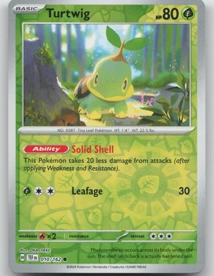 Turtwig 010/162 Common SV05: Temporal Forces NM Reverse Holo - Image 1 of 2