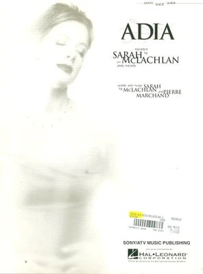 Adia Sheet Music Piano Voice Guitar 1997 Marchand Sarah McLachlan - Image 1 of 4