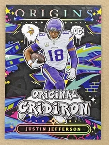 2025 Panini Origins Justin Jefferson Original Gridirons Minnesota Vikings #15 - Imagen 1 de 2