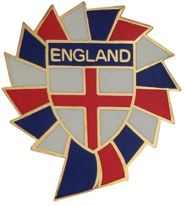 England Flag Retro Rosette Pin Badge - LAST FEW - Picture 1 of 2