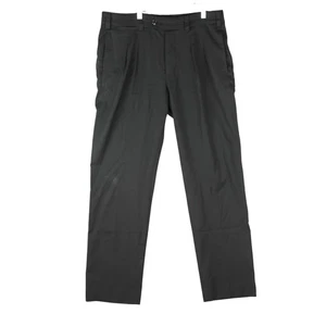 Moncler Hombres Pantalones Chinos Elastizados Negros Mezcla de Lana Cónica Talla 46 Botón - Imagen 1 de 20