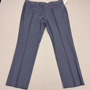 Brooks Brothers 1818 Pantalone Classico Uomo 40x30 Lana Blu Reda 1865 Italiano Formale - Foto 1 di 12