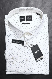 Hugo Boss Men's Hank Kent Travel Slim Fit Performance Stretch Dress Shirt 43 17 - Picture 1 of 10