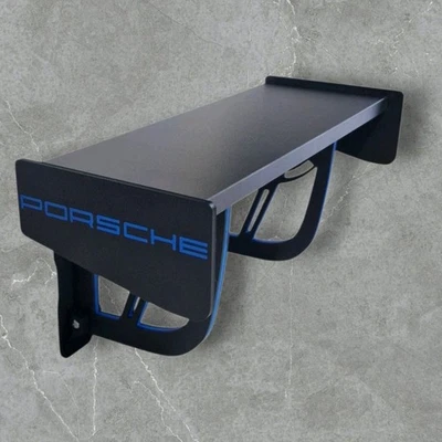 Automotive Car Wing Spoiler Wall Shelf Motorsport Blue Compatible Style Decor - Image 1 of 4