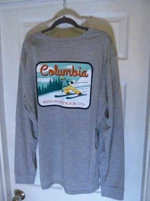 Camiseta Columbia Masculina Alpine Manga Longa, Cinza, Tamanho G - Imagem 1 de 4