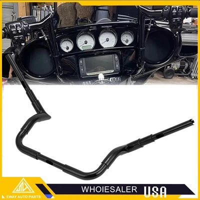 Black 10" Meathook Handlebar For Harley Touring Street Electra Glide Limited 86+ - Image 1 of 4