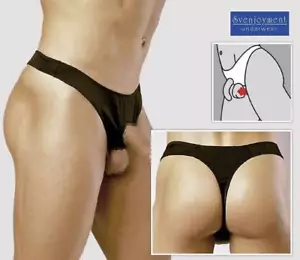 Svenj. Rio String 2 Öffnungen Penisloch Anatomisch schwarz Showmaster in S - 2XL - Bild 1 von 12