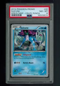 2014 Pokemon Promo #20 Suicune World Championship - Crazy Punch - PSA 8 - Picture 1 of 2