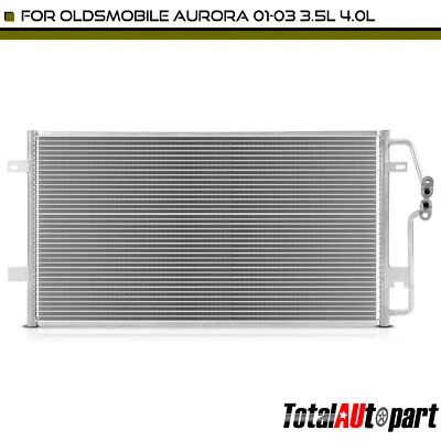 AC A/C Condenser with Bracket for Oldsmobile Aurora 2001- 2003 V6 3.5L V8 4.0L - Image 1 of 4