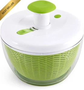 Easy Multiple Use Pro Pump Spinner Bowl Colander Draining One-Handed Dishwasher - Picture 1 of 12