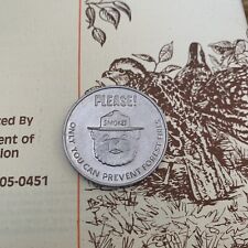 Vintage Smoky The Bear Coin US forest service. only you can prevent forest fires