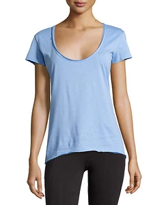 Nwt Talia Women's Periwinkle Blue Short Sleeve Snap Back Allison Jersey Top SZ S - Picture 1 of 9