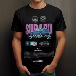Cars T Shirt Subaru Impreza WRX Sti 2001 Cars Shirt All Size Unisex Shirt - Picture 1 of 6