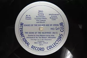 Nordica, Schumann- Heink & Etc - IRCC 177 - Die Walkure - Mapleson Cylinder - Picture 1 of 4