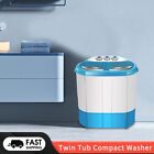 4.5kg Portable Mini Washing Machine Dorm Twin Tub Compact Washer Dryer Laundr