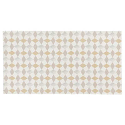 Alfombrillas IKEA Gokvalla - Patrón Geométrico Blanco/Taupe/Plateado/Dorado Foto 1 de 4