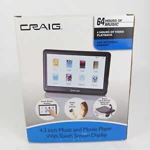 Craig 4.3" Music & Movie Video Player w/ Touch Screen Display 4 Hours Play - NEW