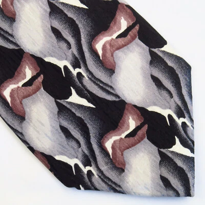 Vintage Cocktail Collection Wine Abstract Watercolor Neck Tie 57x4 Microscope - Image 1 of 4