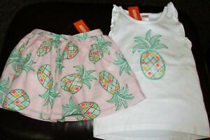 Gymboree Island Cruise pineapple top & pineapple print skirt NWT 5
