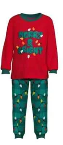 Jolly Jammies Kids Christmas Merry & Bright Pajamas Size 3T - Picture 1 of 2