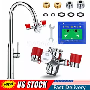 Eye Wash Unit Faucet Mounted Emergency Eyewash Stations for Sink Attachment - Picture 1 of 9