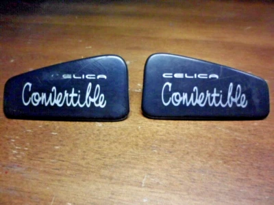 Par emblema panel puerta convertible Toyota Celica 1990 1991 1992 1993 ***DESGASTE*** Foto 1 de 4
