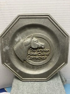 The Arabian Horse Club Of Connecticut 9"Quality Pewter Plate - Picture 1 of 3