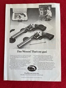 Vintage 1980 Print Ad Dan Wesson .357 Double Action Revolver Advertisement - Picture 1 of 7