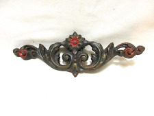 Antique Cast Iron Ornate Hand-Painted Trim Piece, Decoration, Clip-On