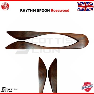 IRISH CELTIC RHYTHM SPOON ROSEWOOD HAND PERCUSSION SPOON FOLK MUSIC INSTRUMENTS - Image 1 of 4